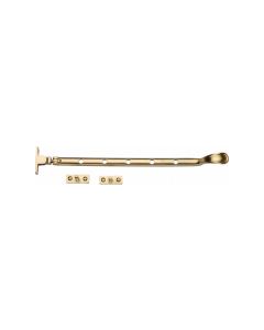 Heritage Brass Satin Brass Casement Spoon Pattern Window Stay  - 305mm