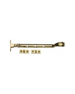 Heritage Brass Polished Brass Casement Spoon Pattern Window Stay  - 203mm