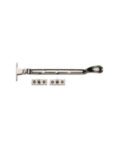 Heritage Brass Polished Nickel Finish Casement Spoon Pattern Window Stay  - 203mm