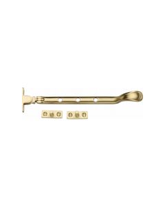 Heritage Brass Satin Brass Casement Spoon Pattern Window Stay  - 203mm