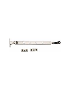 Heritage Brass Polished Nickel Finish Casement Ball Design Window Stay - 254mm