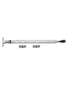 Heritage Brass Satin Chrome Casement Ball Design Window Stay - 305mm