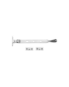Heritage Brass Satin Chrome Casement Ball Design Window Stay - 203mm