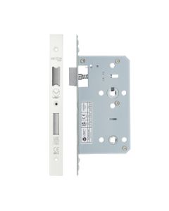 Powder Coat White DIN Bathroom Lock | VDL7860-PCW
