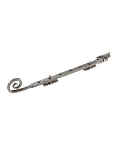 Frelan 315x15x6mm Curly end casement stay Patina pewter finish
