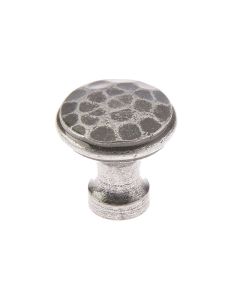 Frelan 30mm Hammered Cabinet knob Patina pewter finish