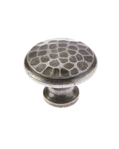 Frelan 40mm Hammered Cabinet knob Patina pewter finish