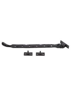 Frelan 315x15x6mm Bulb end casement stay Black finish