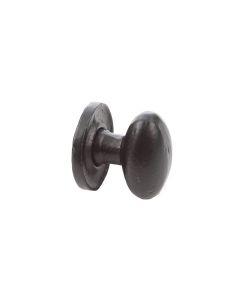 Frelan 27x36mm Oval cabinet knob Black finish