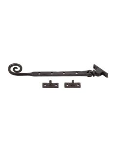 243x15x6mm Frelan Curly end casement stay Black finish