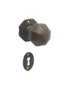 68x60mm Frelan Octagonal mortice knob Black finish