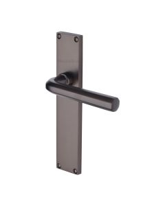 Heritage Brass Matt Bronze Octave Door Handle on 200mm Plate - Lever Latch