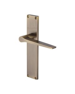 Heritage Brass Antique Brass Gio Door Handle on 200mm Plate - Lever Latch