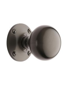 Heritage Brass Matt Bronze Westminster Door Knob on Rose -
