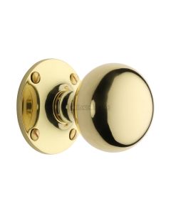 Heritage Brass Polished Brass Westminster Door Knob on Rose -