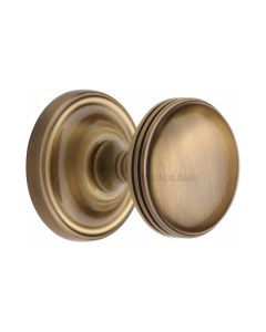 Heritage Brass Antique Brass Whitehall Door Knob on Rose -