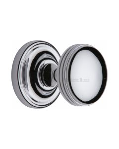 Heritage Brass Polished Chrome Whitehall Door Knob on Rose