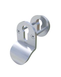 Satin Stainless Steel 316 Back to Back Euro Security Cylinder Pull & Escutcheon | CP80 