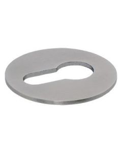Satin Stainless Steel Marine 316 Adhesive Round Euro Escutcheon | KM058 SSS
