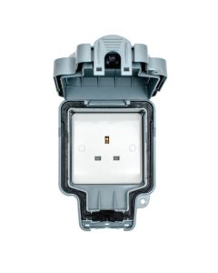 Eurolite Euroseal IP66 Weatherproof 1 Gang 13Amp Unswitched Socket Outlet Lockable | WP4030
