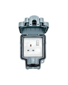 Eurolite Euroseal IP66 13A 1 Gang Weatherproof Outdoor Switched Socket Double Pole  | WP4090