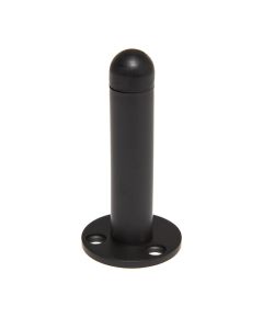 Matte Black 75mm Skirting Door Stop on rose | X2877BL