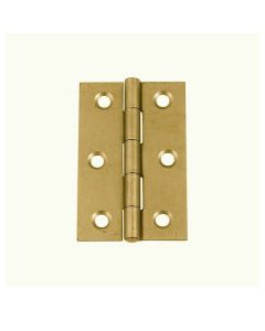 Pair 76mm Electro Brassed Fixed Pin 1838 Hinges
