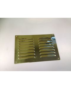 242x242x1mm Polished Brass Louvre Vents