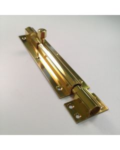 200x38mm Polished Brass Straight Barrel Bolt