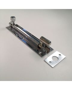 200x38mm Polished Chrome Necked Barrel Bolt