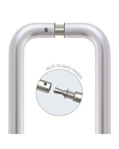 Pair 225mm SAA Back to Back 19mm dia. D Pull Handle | ZAAD225BSABB