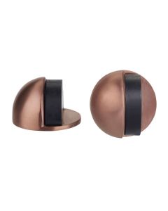 Satin Bronze 45mm dia. Concealed Fix Oval Floor Mounted Door Stop | ZAS06PVDBZ