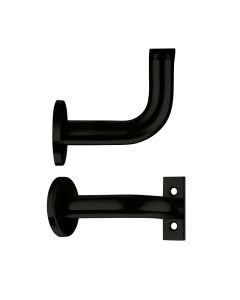 82mm Powder Coated Black Heavy Duty Handrail Bracket | ZAS45-PCB