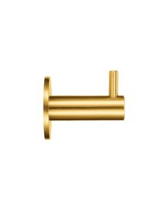 PVD Satin Brass Single Robe Hook on rose | ZAS75PVDSB