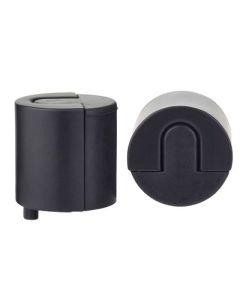 Power Coated Black Round Floor Mounted Door Stop | ZAS86PCB