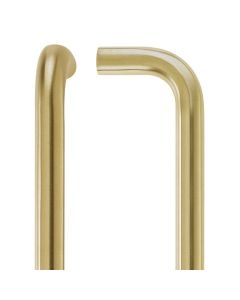 300mm PVD Satin Brass 19mm dia. Bolt Through D Pull Handle ZCSD300-PVDSB