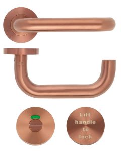 PVD Satin Bronze Lift to Lock Return to Door Lever Set | ZCS030LLPVDBZ