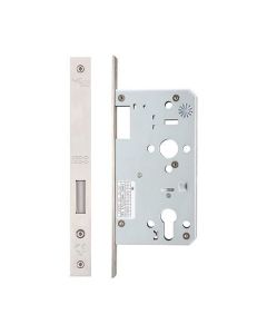 Satin Stainless Steel DIN standard 60mm Single Throw Deadlock | ZDL0060STSS