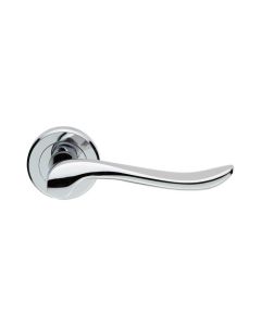 Set Carlisle Brass Polished Chrome Serozzetta Verdun Lever on round rose | ZIN3130PC