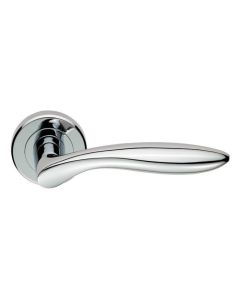 Set Carlisle Brass Polished Chrome Serozzetta Shark Lever on round rose | ZIN3131PC