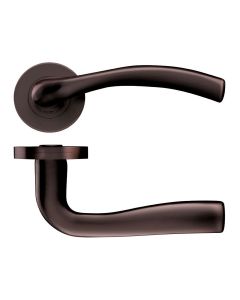 Set Etna Bronze Siena Designer Lever on round rose | ZPZ050ETB