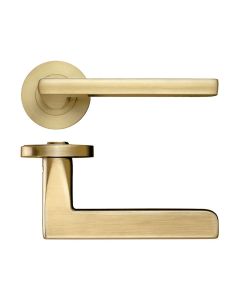 Set Favo Satin Brass Venice Designer Lever | ZPZ070FSB
