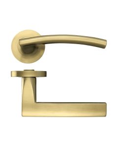 Set Favo Satin Brass Amalfi Designer Lever | ZPZ080FSB