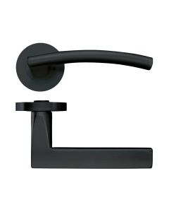 Set Oscuro Matt Black Amalfi Designer Lever | ZPZ080OMB