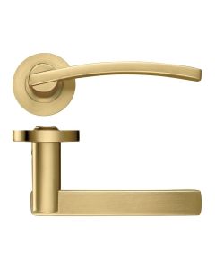 Set Favo Satin Brass Adria Designer Lever | ZPZ100FSB