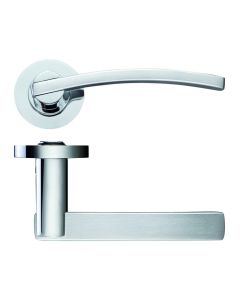 Set Satin Chrome & Polished Chrome Adria Designer Lever | ZPZ100SCCP