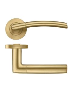 Set Favo Satin Brass Venus Designer Lever | ZPZ140FSB