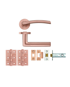 LATCH PACK - Tuscan Rose Gold Olympus Lever Door Handle Set